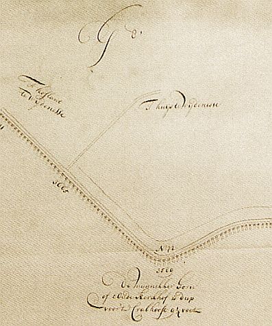 Fragment van een kaart van Westfriese omringdijk bij Wijdenes uit 1638